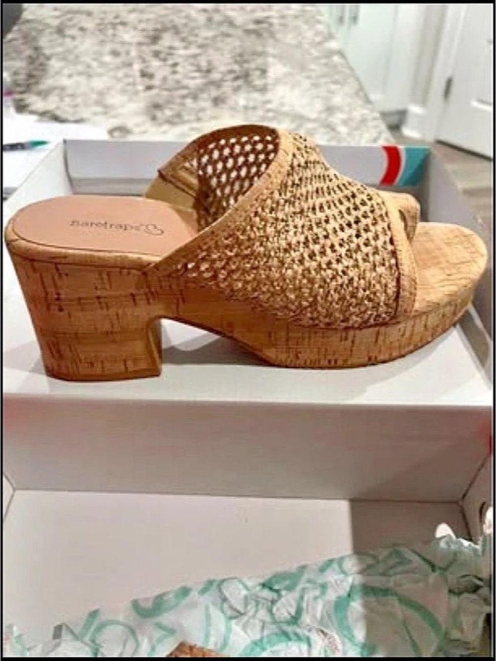 Baretraps Maia Block Heel Sandal Block Heel Mules Brown US 9.5 M